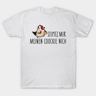 Goldfinch bird with cookie T-Shirt